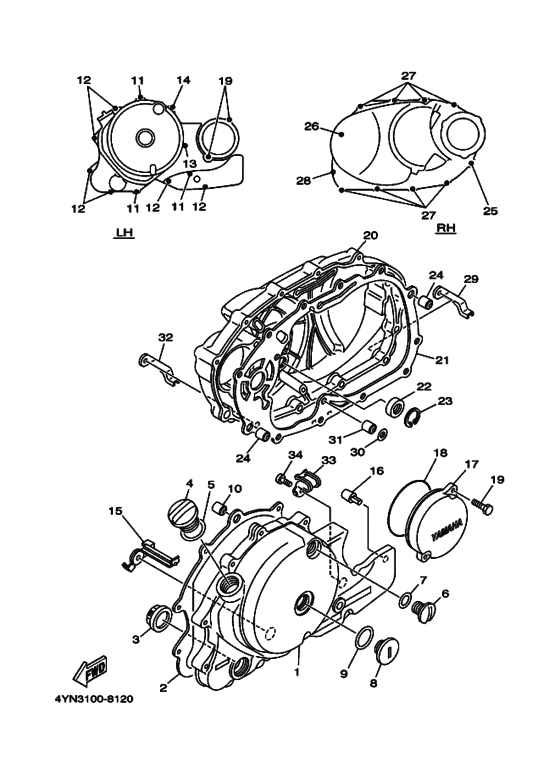 Crankcase cover ass`y  (v