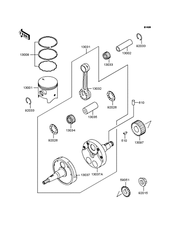 Crankshaft/piston