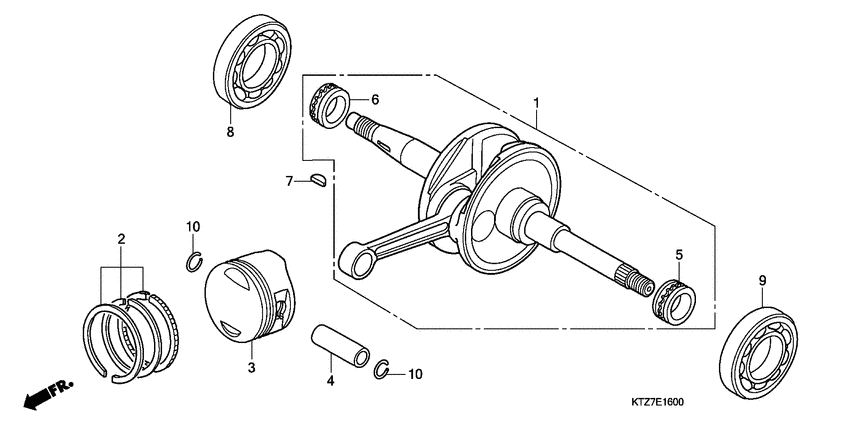 Crankshaft/piston