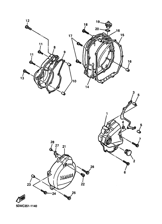 Crankcase cover ass`y  (v