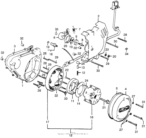 Left crankcase cover + alterator