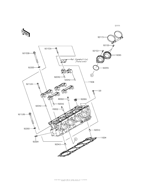 ZX1000 Головка цилиндров