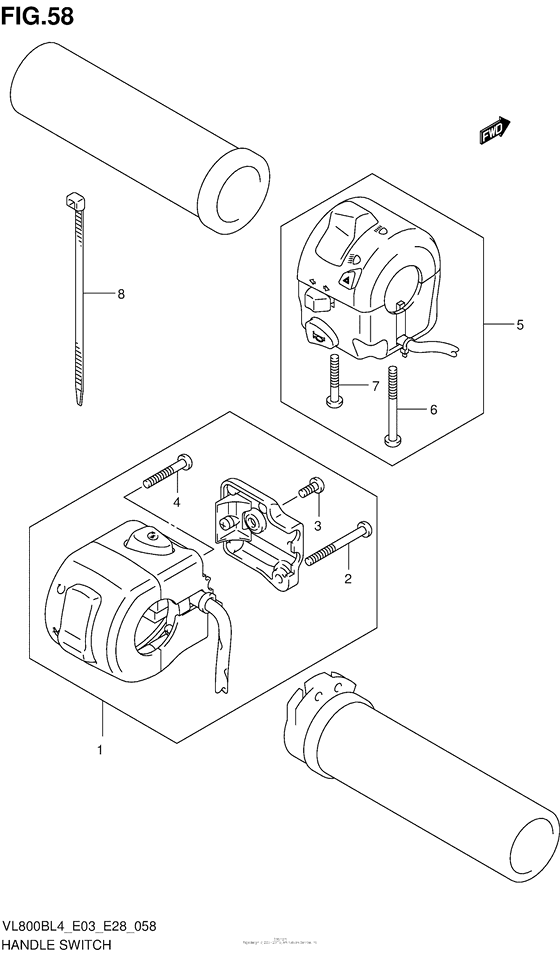 VL800B Рулевые переключатели