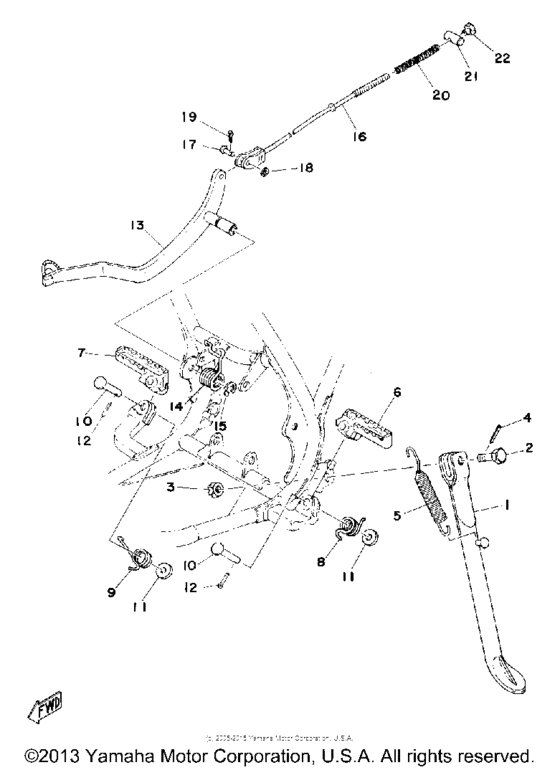 Stand - footrest - brake pedal
