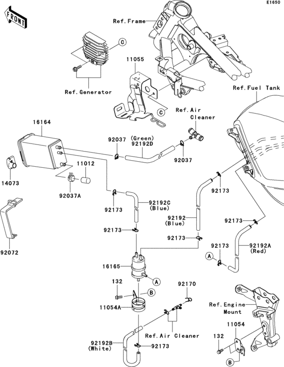 EX250 Топливо испарительная система