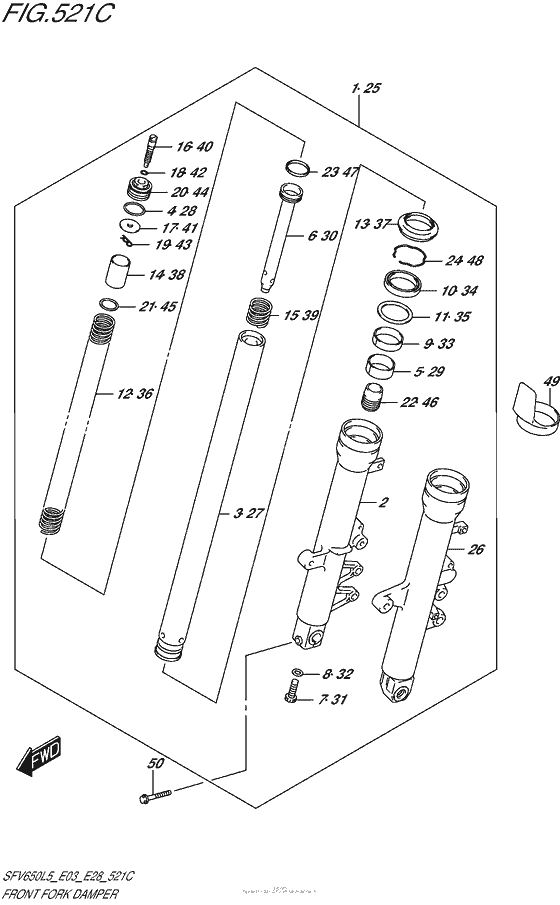 Front Fork Damper (Sfv650L5 E33)