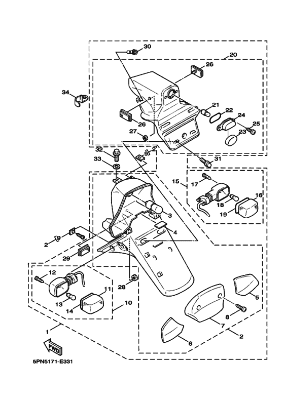 Taillight unit ass`y