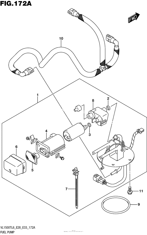 VL1500T Топливный насос