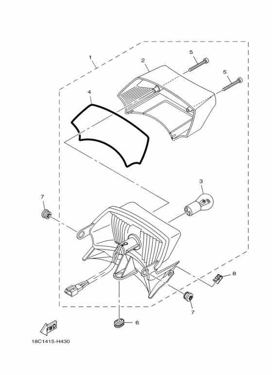 Taillight unit ass`y