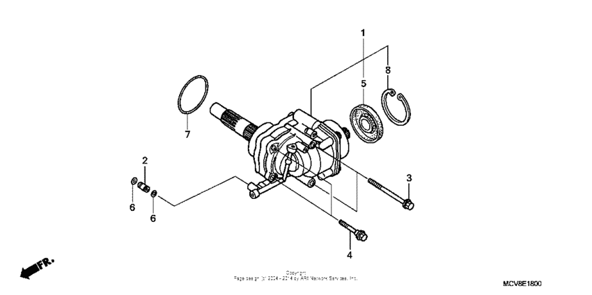 VTX1800S1 Side gear case