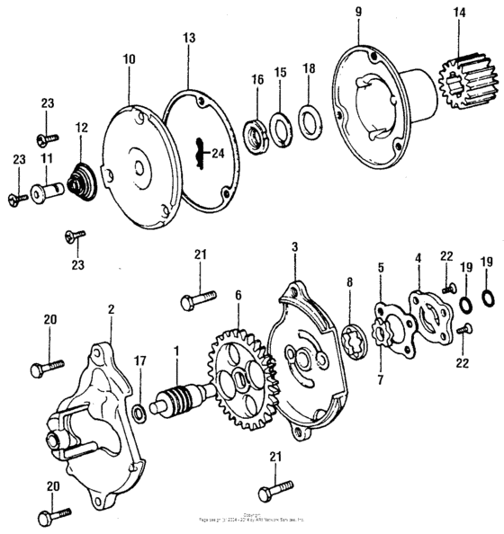 XR75 Oil filter rotor + oil pump