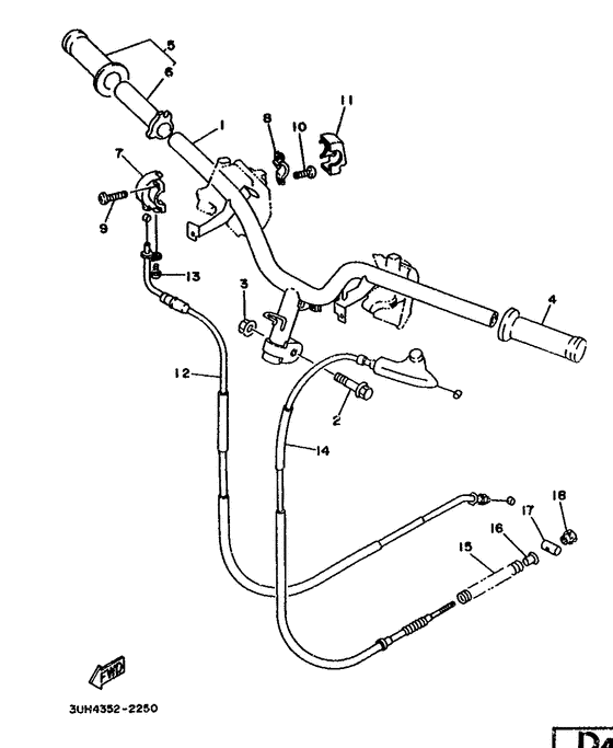 Steering handle. cable