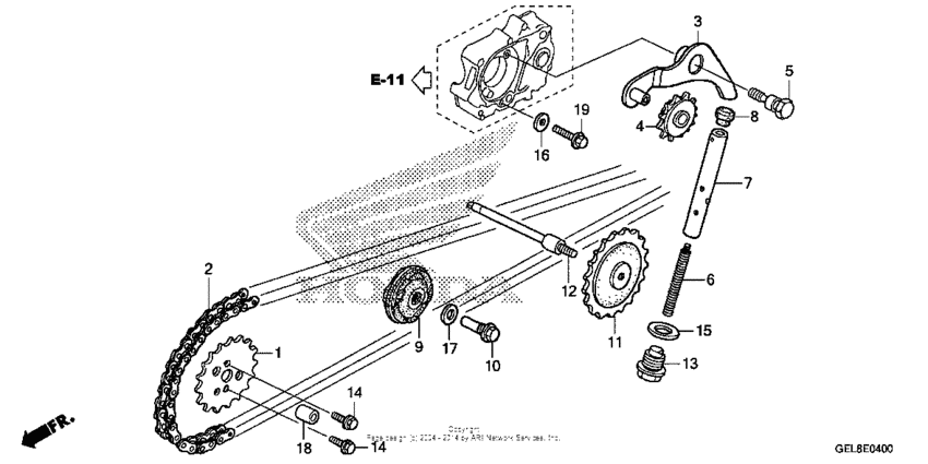 Cam chain + tensioner