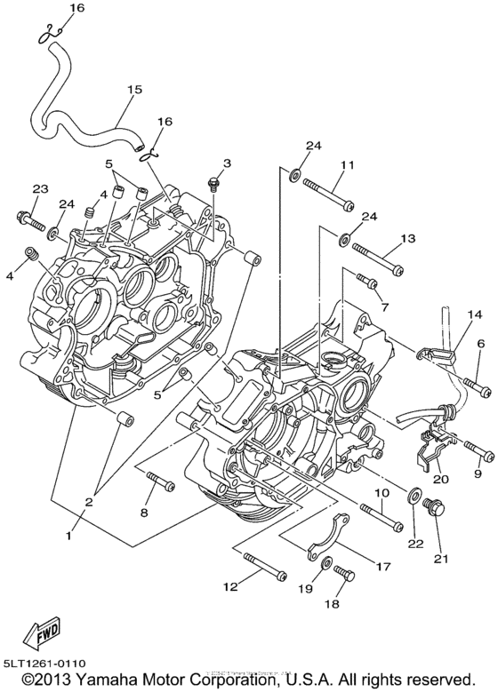 XV250 Картер двигателя