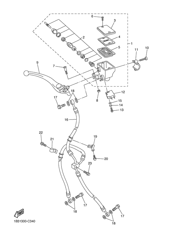 FZ6-N Главный тормозной цилиндр