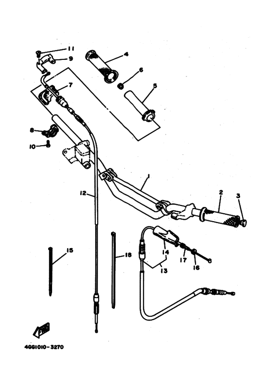 Steering handle. cable