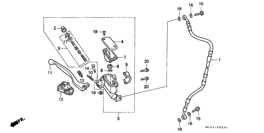 Fr. brake master cylinder