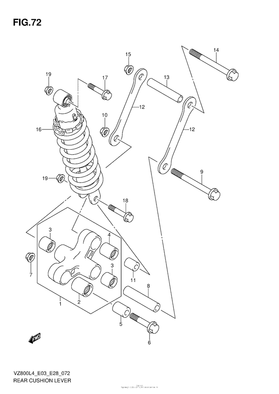 VZ800 Rear Cushion Lever (Vz800L4 E28)