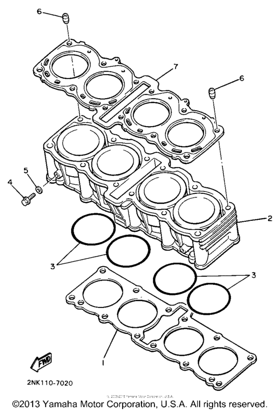 FZR750RU Цилиндры