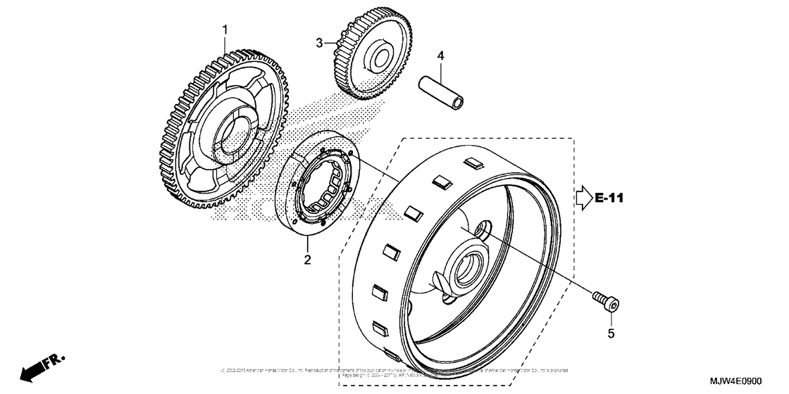 CB500X (ABS) Муфта стартера