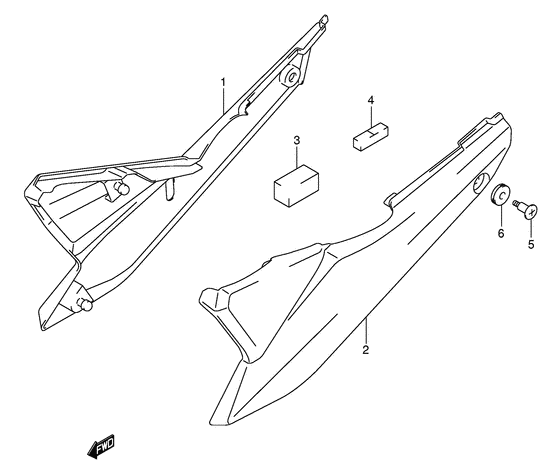 GSF650 Обтекатель задний