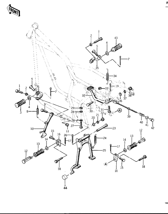Footrests/stands/brake pedal