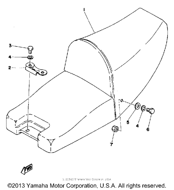 TZ250D Сиденье