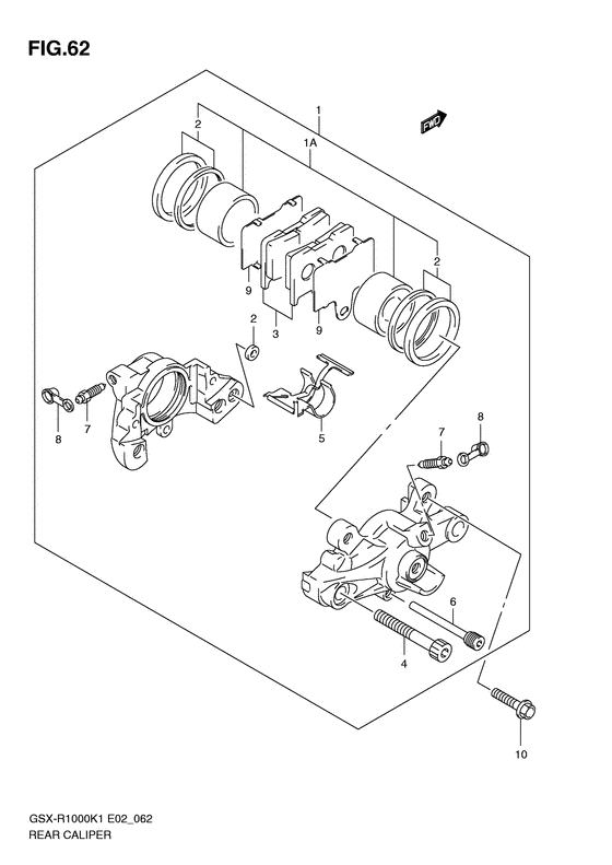 GSX-R1000 Задний суппорт