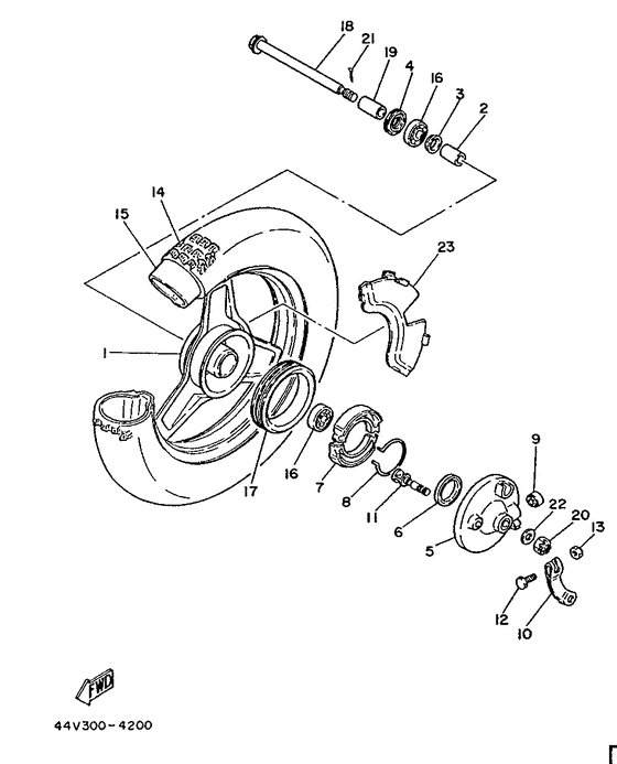 PW50 Переднее колесо