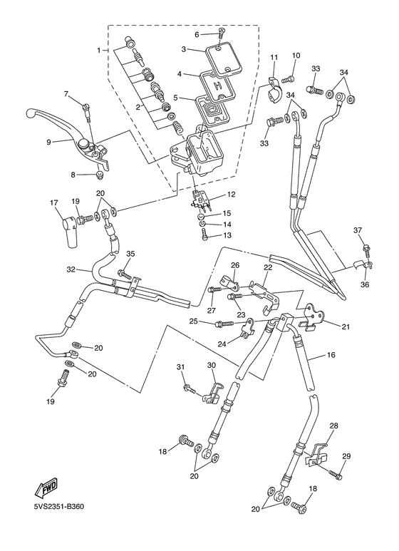FJR1300A Vorderer hauptbremszylinder