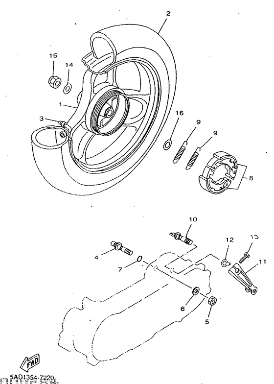 YN50R Переднее колесо