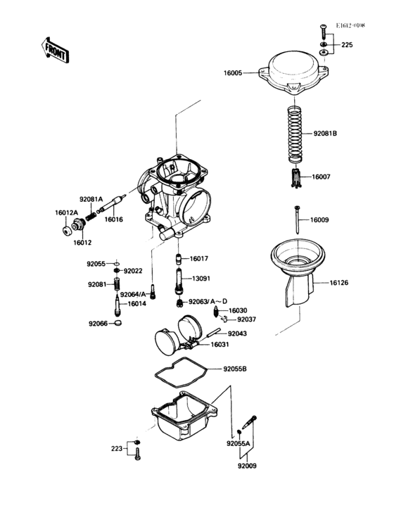 EX250 Карбюратор в разборе