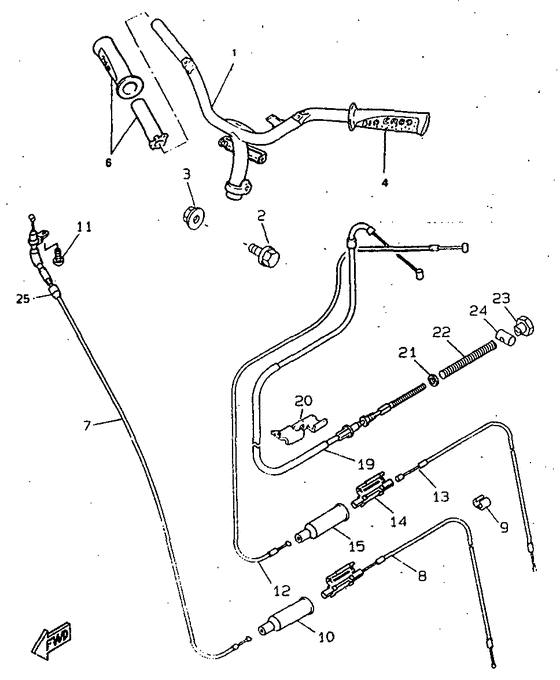 CW50RS Steering handle. cable