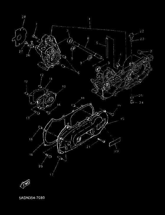 YN50 Картер двигателя