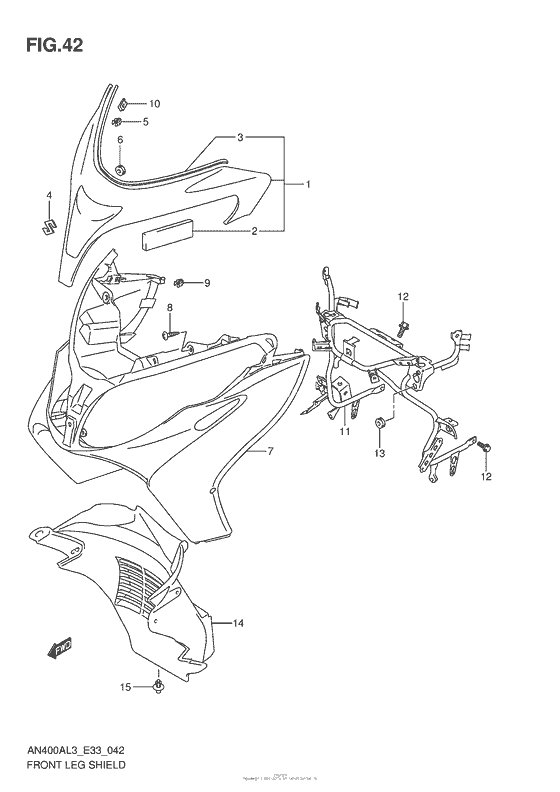 Front Leg Shield (An400Zal3 E28)