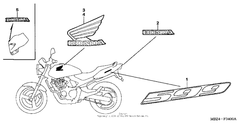 CB600F Наклейки