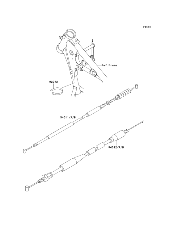 KX65 Тросы управления