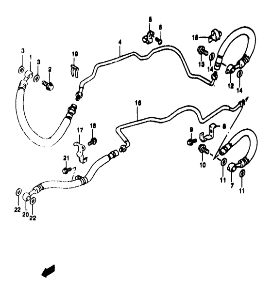GSF1200 Front brake pipe