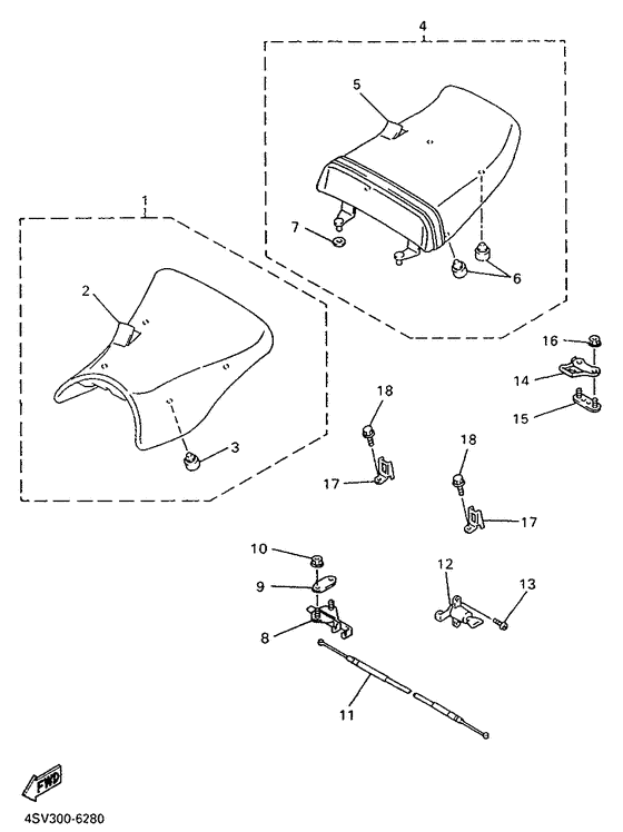 YZF1000R Сиденье