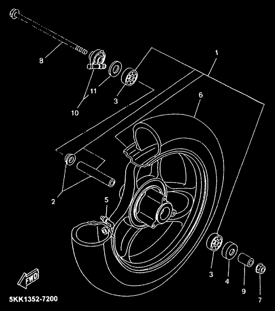YN50 Переднее колесо