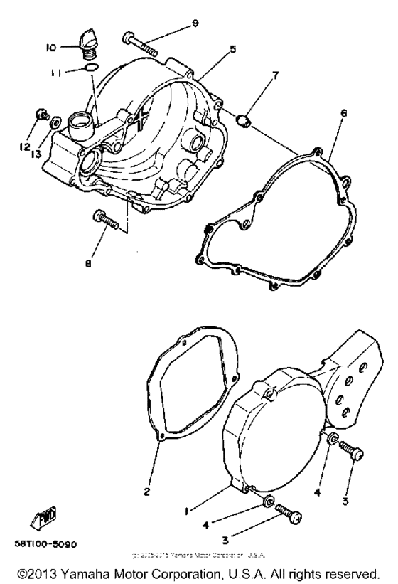 YZ80B Боковые крышки