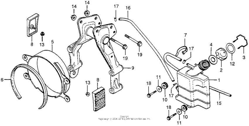Radiator shroud + reserve tank