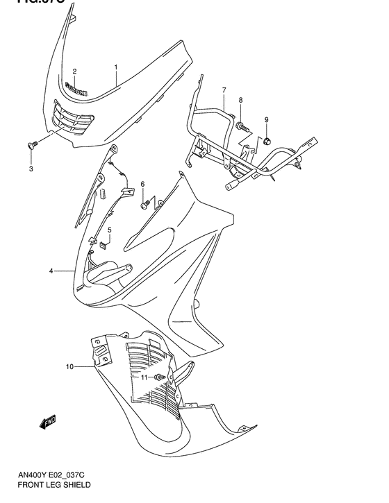 Front leg shield