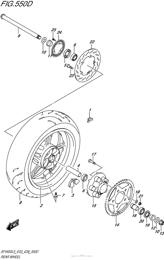 Rear Wheel (Sfv650Al5 E28)