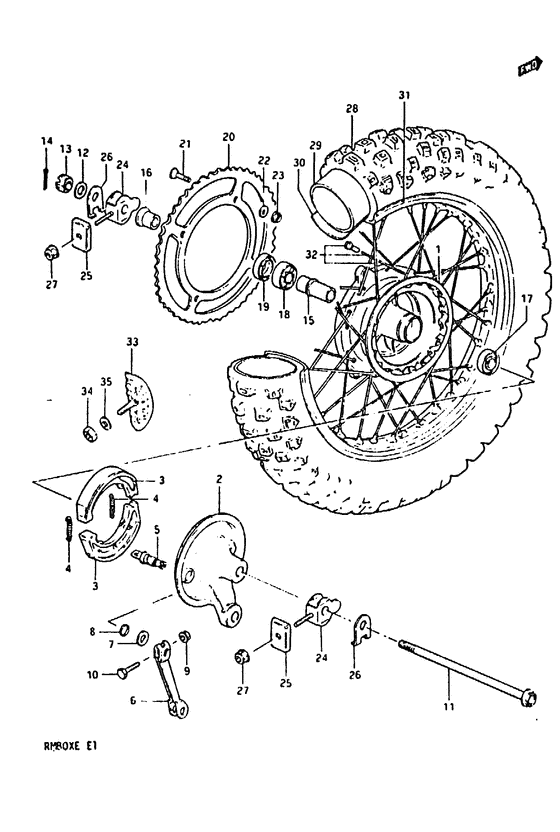 Rear wheel complete assy