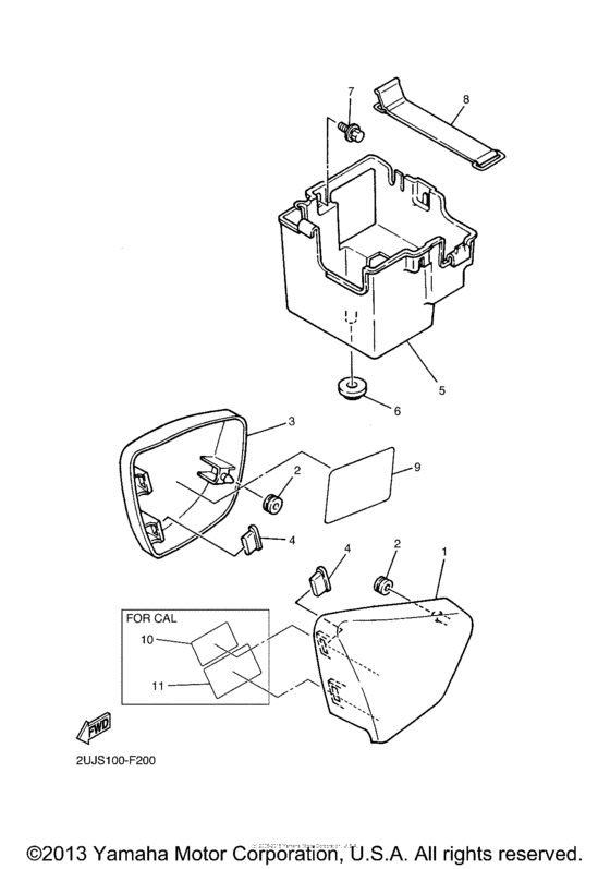 XV250YCR Боковые обтекатели