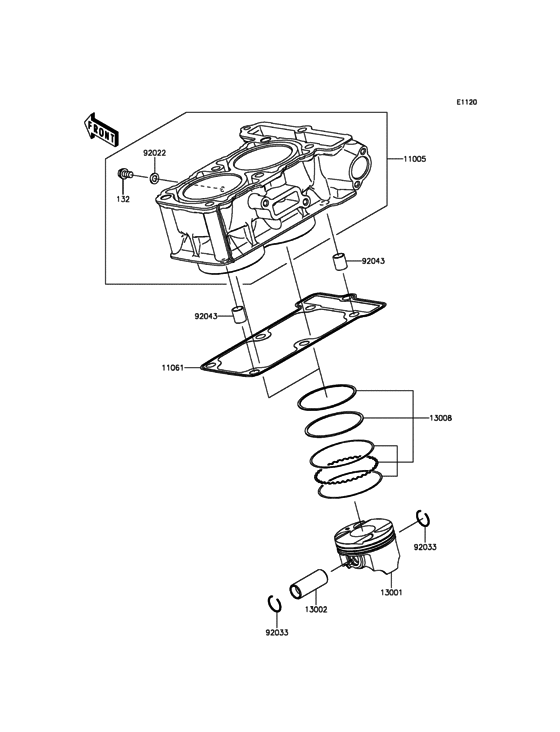 EX300 Цилиндр и поршни