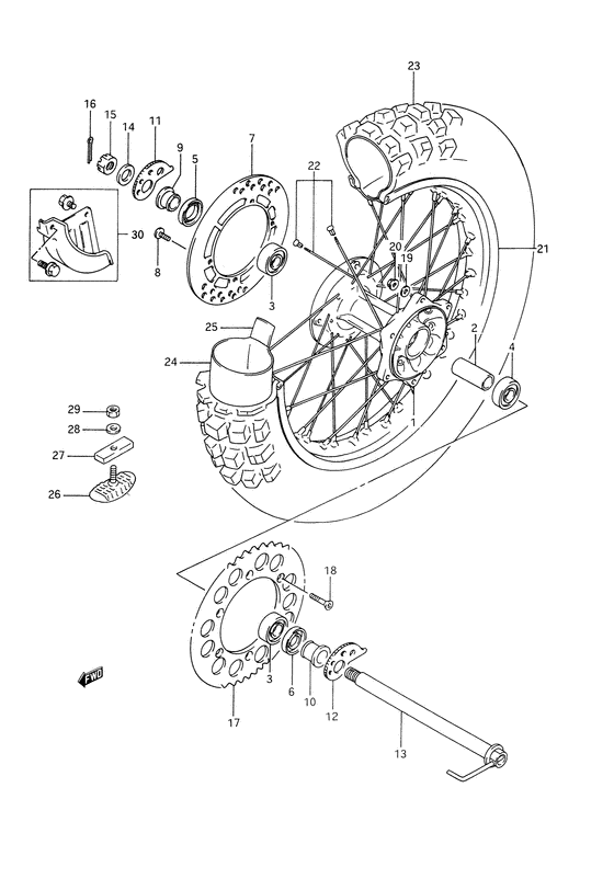 Rear wheel complete assy