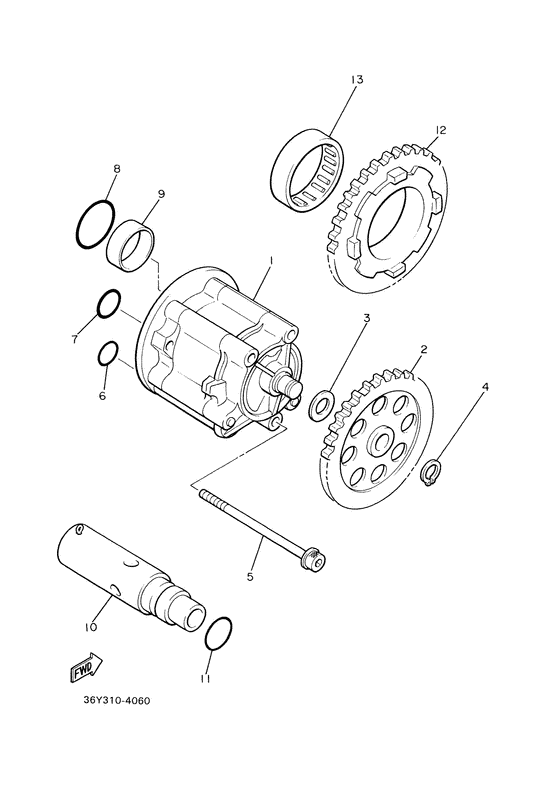 XJR1300 Масляный насос