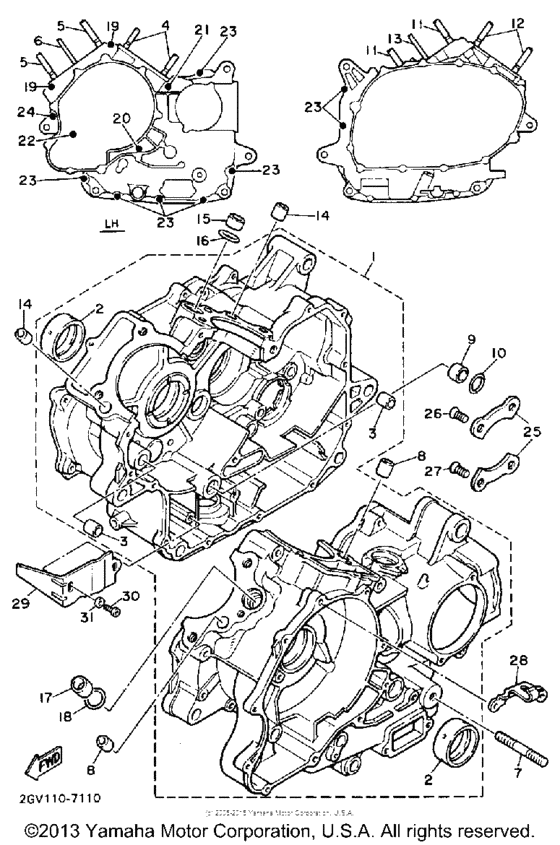 XV535A Картер двигателя